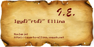 Igyártó Ellina névjegykártya